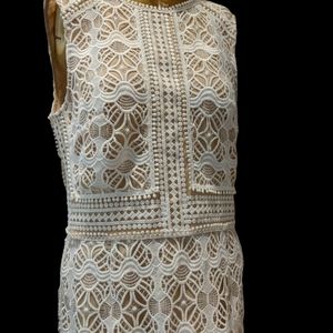 NWT REISS White Guipure Crochet Lace Midi Dress